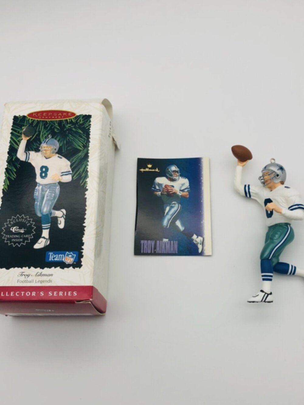 996 Hallmark Keepsake Ornament NFL Dallas Cowboys Troy Aikman Football